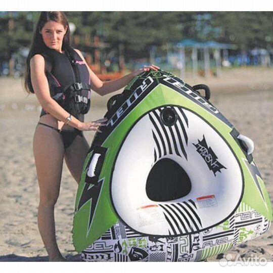 Буксируемый баллон 137 см с фалом и насос ватрушка