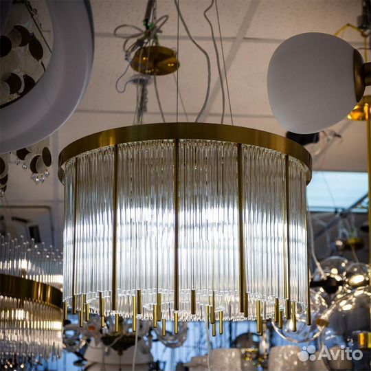 Подвесная люстра Odeon Light, диаметр 50 см, бронз