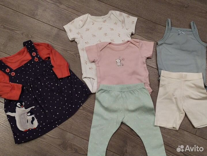 Вещи пакетом на девочку 62-74