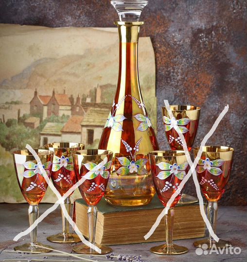 Графин Чехия, Богемия,стекло