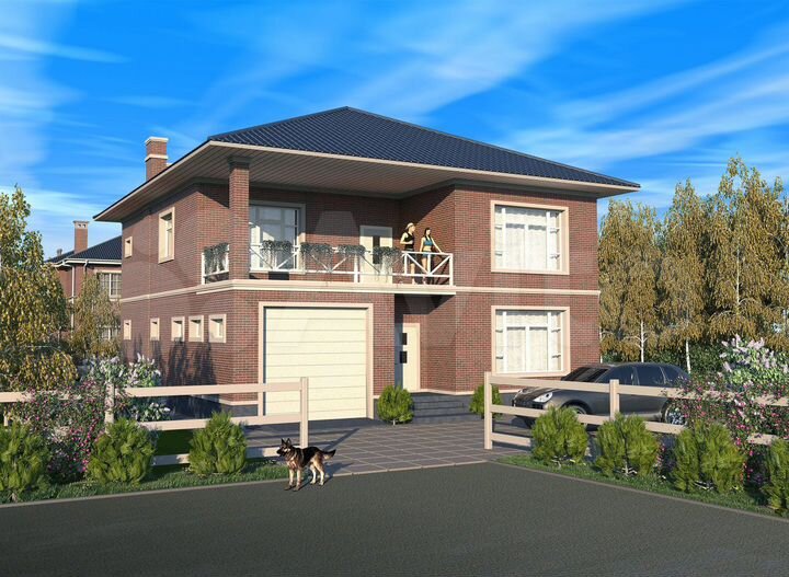 Коттедж 262 м² на участке 9 сот.