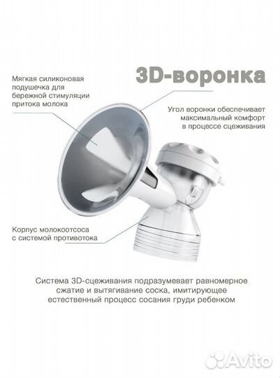 Электронный молокоотсос baboo