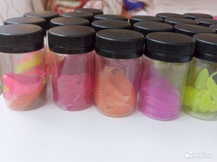 Форелевый силикон маггот, танта, Доширак, вейки