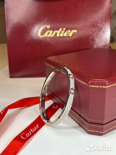 Браслет cartier love с бриллиантами