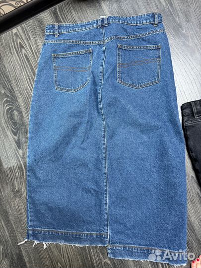 Джинсовая юбка 52 размер