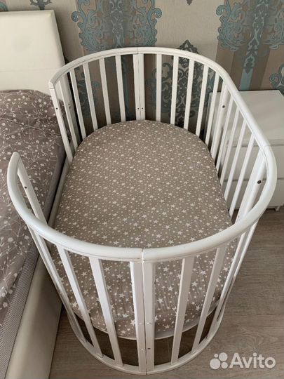 Детская кроватка трансформер с матрасами