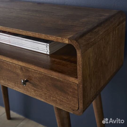 Консоль деревянная коричневая сканди