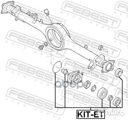 KIT-ET подшипник задней полуоси к-кт Nissan Te