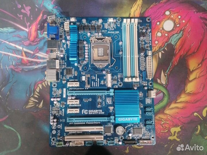 Материнская плата DDR 3 сломанная