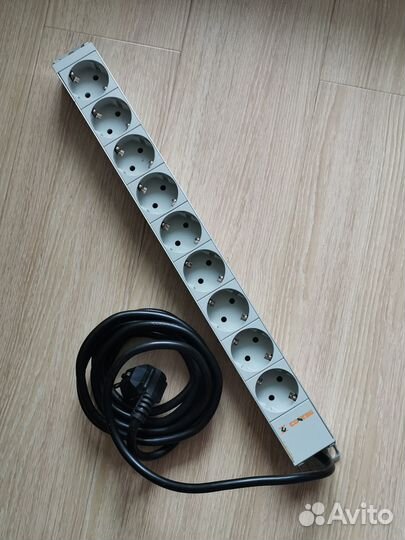 Удлинитель/сетевой фильтр conteg,9 розеток,3м,алюм