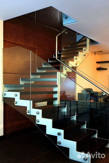Стеклянные ограждения лестницы от производителя