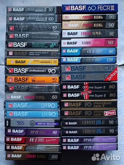 Аудиокассеты basf, sony, denon, thats, triad