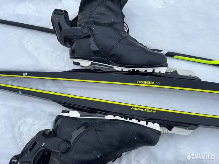 Коньковые лыжи fisher rcs skate plus