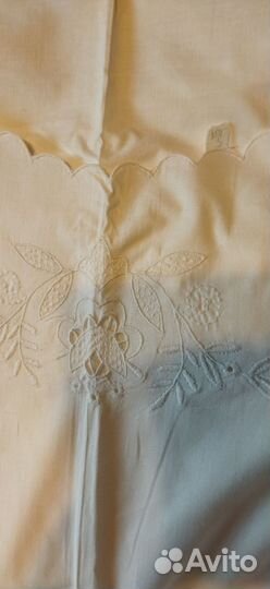 Постельное белье СССР с ришелье и вышивкой