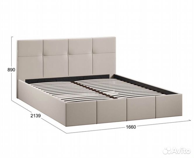 Лора Кровать двуспальная с подьемным механизмом