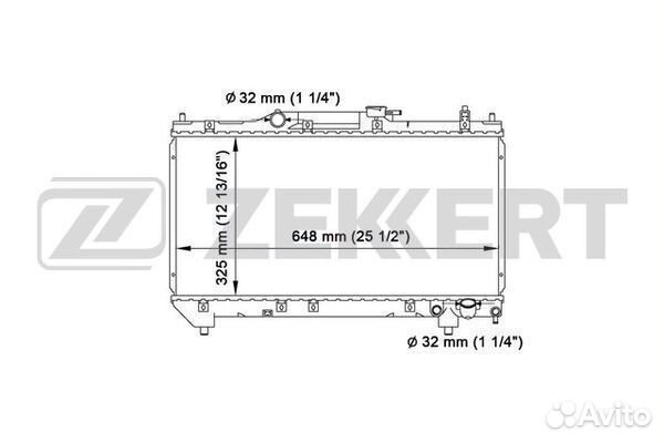 Радиатор охлажд Avensis T220 97