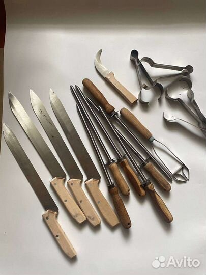 Ножи для разделки мяса, точилки, цена за все