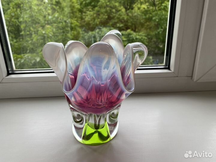 Ваза из богемского стекла