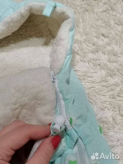 Тёплый конверт в коляску/сани на овчине