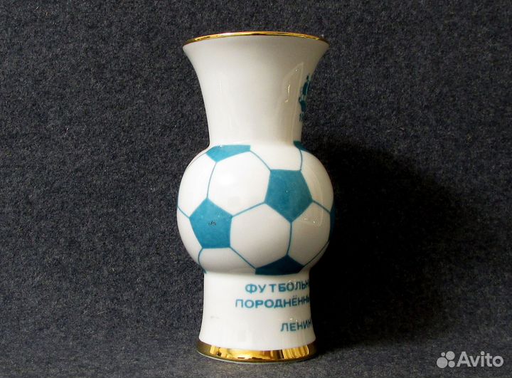 Зенит футбол ваза лфз фарфор СССР 1985 г