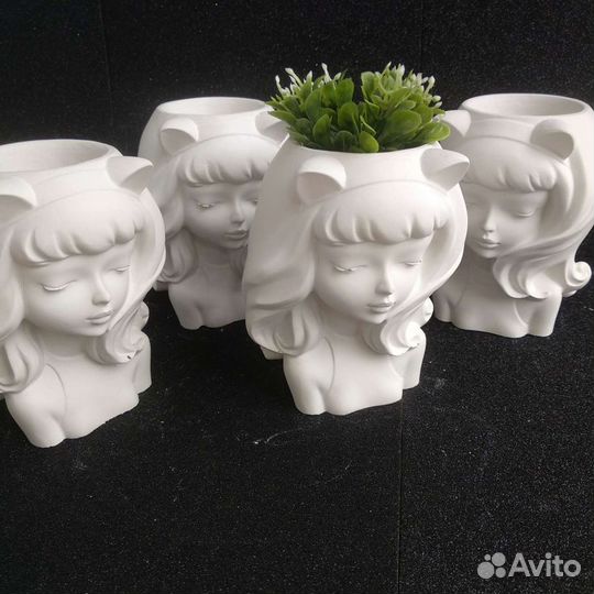 Кашпо для суккулентных. Девочки