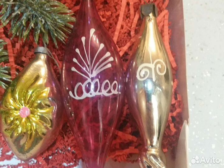 Елочные игрушки СССР (сосульки)