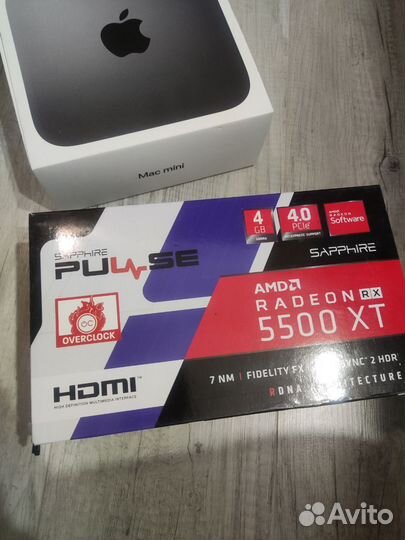 Рендер станция (Mac Mini + eGFX Box + 5500XT)
