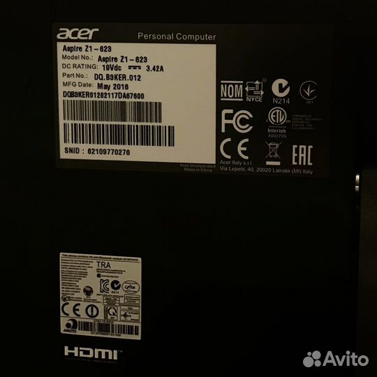 Моноблок acer aspire z1 623