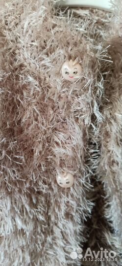 Тёплый вязанный костюм ручной работы 104-110см