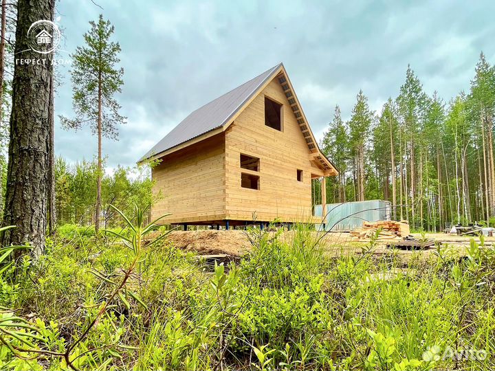 Строительство дома из бруса 48м2