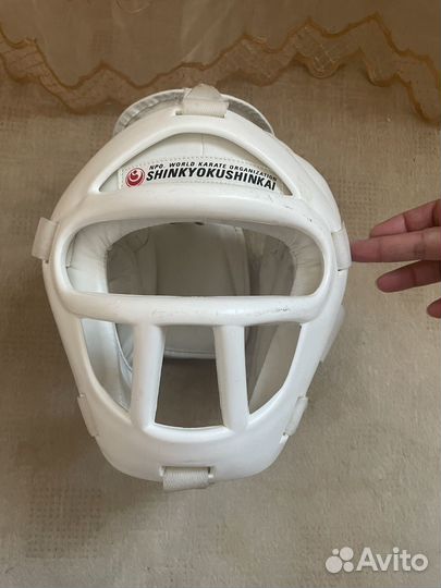 Шлем, ракушка, пояс каратэ
