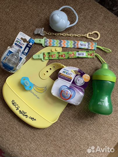 Пустышка, контейнер, бутылка непроливайка avent