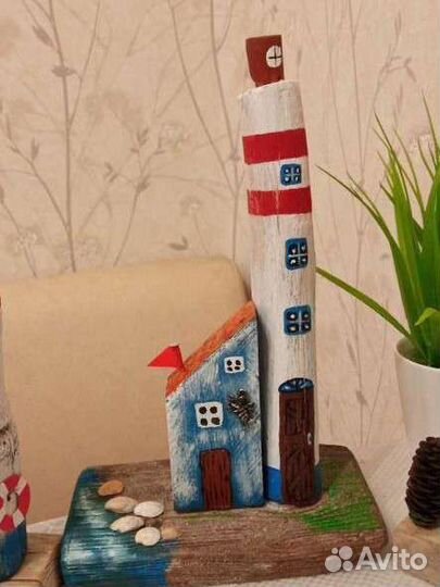 Декоративный домик. Интерьерный маяк