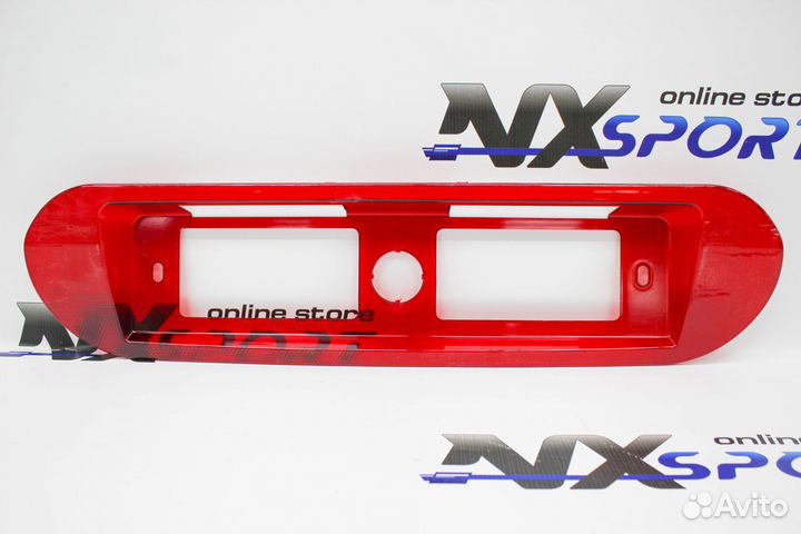 Рамка заднего номера Красная 2110,2112