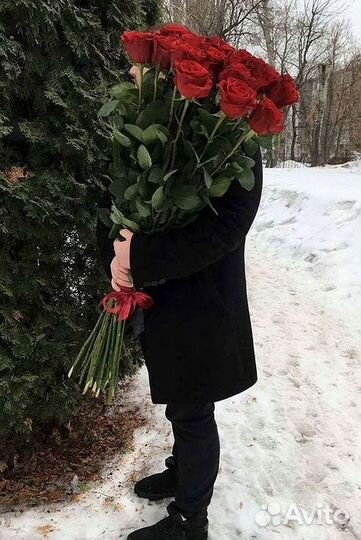 Розы Эквадор Метровые 100 см доставка Москва