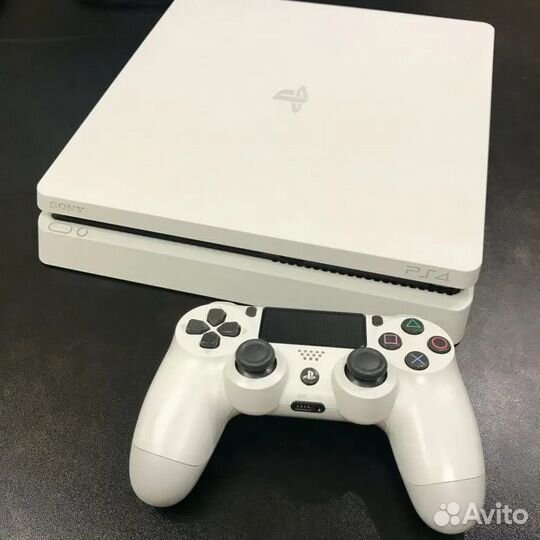 Ps4Fat PS4Slim,PRO Белая 18 игр +1000GB +4джостика