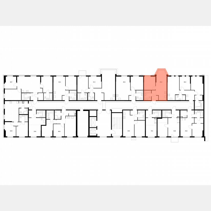 1-к. квартира, 36,4 м², 9/17 эт.