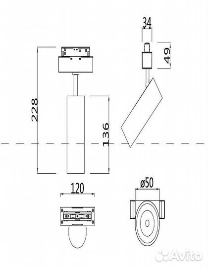 Светильник на штанге Maytoni Focus LED TR019-2-10W