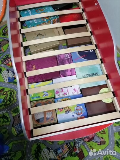 Детская кровать машина с матрасом