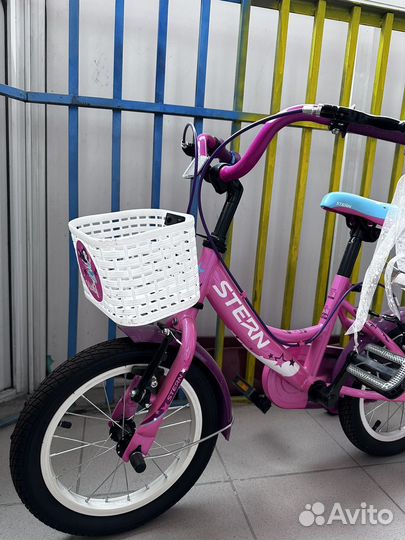 Детский велосипед 14 дюймов shtern для девочки