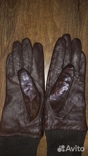 Перчатки кожа лак женские длинные