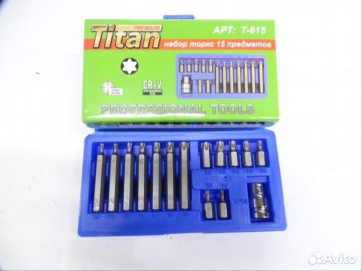 Набор бит 15 предметов торкс 30 мм и 75 мм