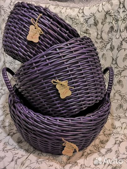 Кашпо из ротанга набор