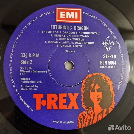 T.Rex - Futuristic Dragon 1976 UK EMI 1 press M/NM