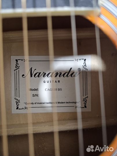 Акустическая гитара naranda GAG110 BS