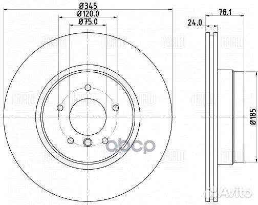 Диск торм. для а/м BMW X5 (E70) (07) / (F15) (13