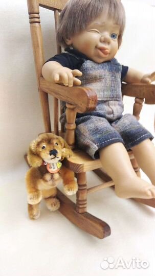 Винтажная игрушечная собака Hexie Steiff