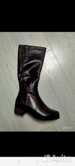 Зимние, кожаные женские сапоги