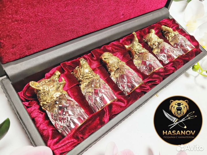 Подарочный набор рюмки перевертыши В шкатулке