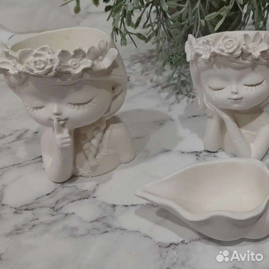 Кашпо из гипса